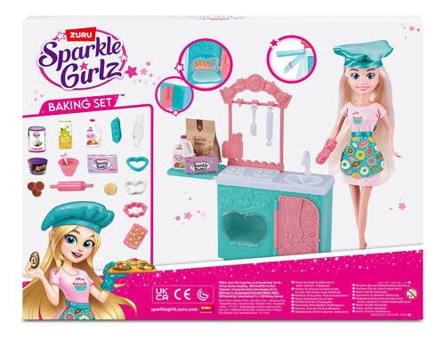 Zuru Sparkle Girlz Muñeca Set De Cocina Repostería Panadería