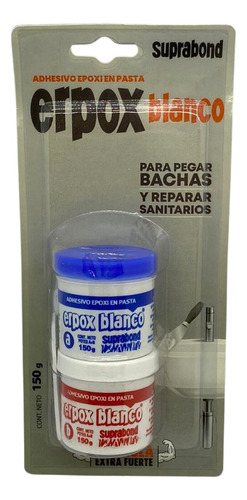 Pegamento Pasta Suprabond Adhesivo ERPOX BLANCO Piletas Cocina y Sanitarios