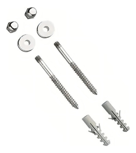 Kit Parafuso Inox Cromado 8mm Fixação Vaso Sanitário E Bidê