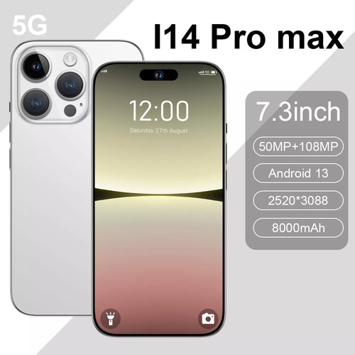 Smartphone I14 Pro Max Android De 16 Gb Y 1 Tb De Ram, 5 G