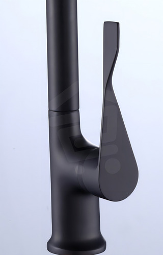 Torneira Gourmet Misturador Monocomando Metal Cozinha Preta Acabamento Preto Fosco Black Matte Cor Cromado