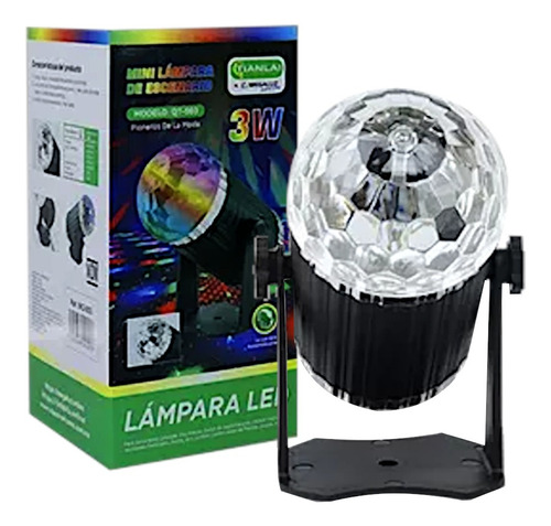 Cañon De Luces Led Rgb Foco Giratorio Multicolor 3w 6 Piezas