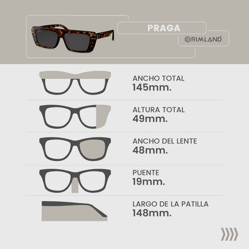 Anteojos Lentes Sol Rimland Praga Carey