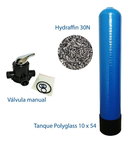 Tanque Polyglass 10x54 Valvula Manual Medio Carbon Hydraffin