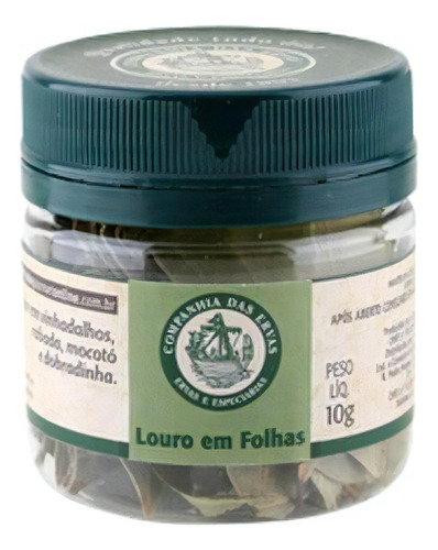 Louro Em Folhas Companhia Das Ervas 10g