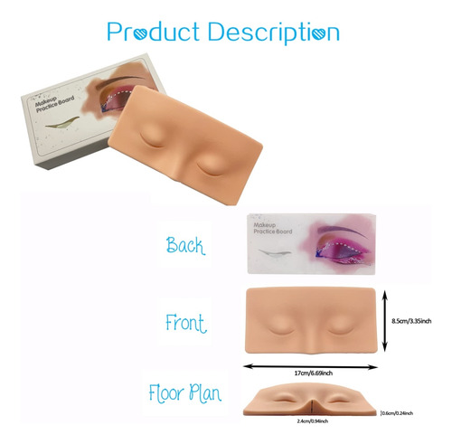 Tabla De Práctica De Maquillaje Facial Y De Ojos De Silicona