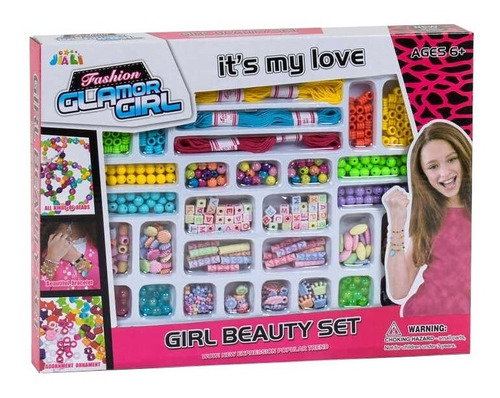 Kit Miçanga Infantil Fashion Glamor Girl Pulseira Bijouteria