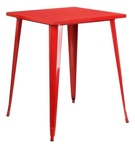 Flash Furniture Nolan Grado Comercial 31.5  Cuadrado Rojo Me