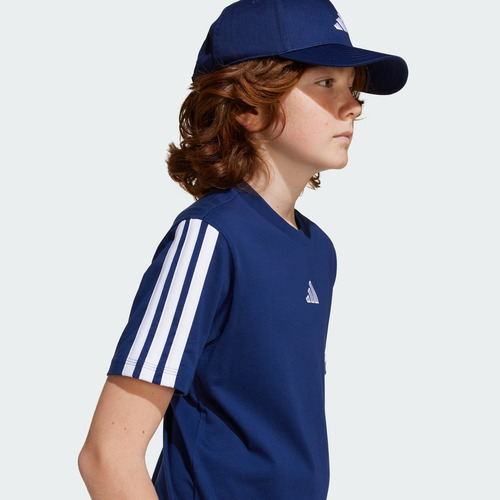 Remera Adidas Casual Essentials Niños Azul Jd6490