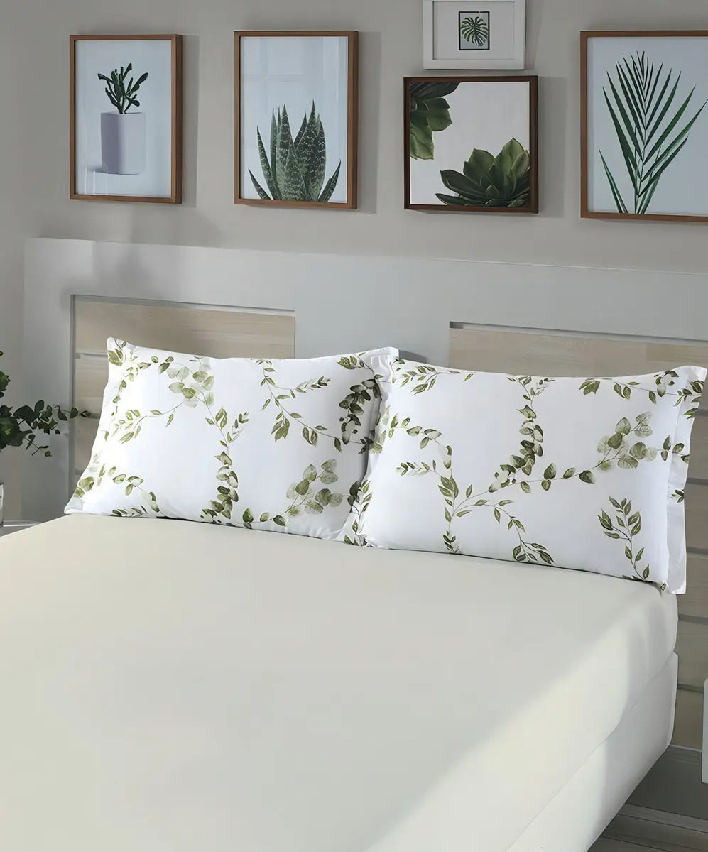 Jogo Cama Jardino Dohler Queen 3 Peças 150 Fios 100% Algodão