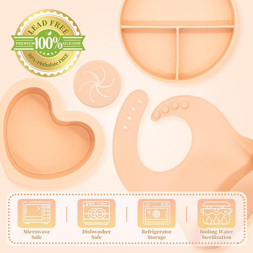 Set De Alimentación De Silicón Para Bebés Suministros Para D
