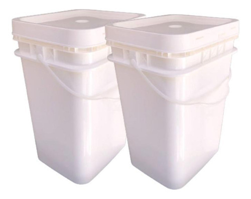 Pote para alimentos Nastripack Balde p pintura profissional retangular 20l - 1 peça 2 und 20L branco