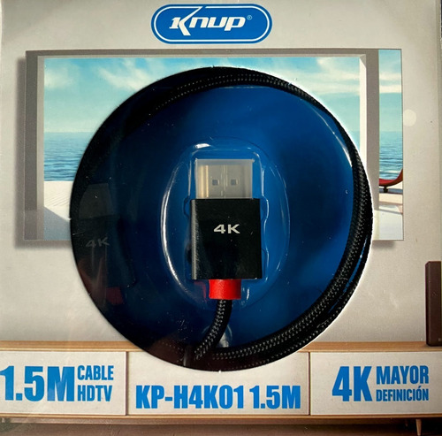 Cabo Hdmi 4k Knup Kp-h4k01 1.5m De 1,5 Metros