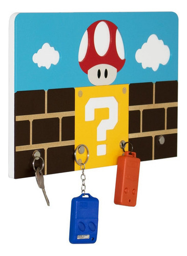 Porta Chaves Super Mario Bros Decorativo Com Ímãs