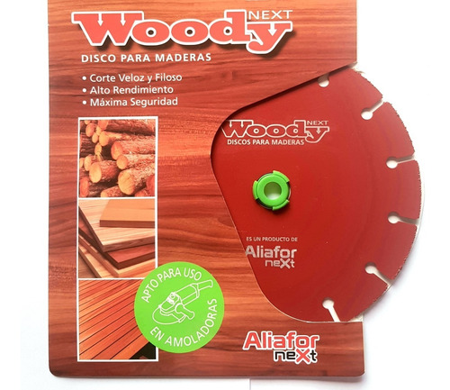 Disco Para Cortar Madera Apto Amoladora Aliafor 230mm Woody