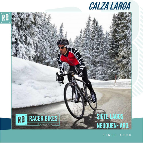 Imagen 3 de 10 de Calza De Ciclismo Mazzi Negra Larga Con Badana - Racer Bikes