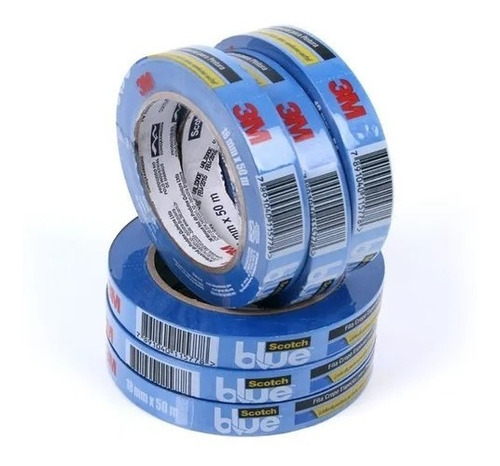 36 Rolos Fita Crepe Scotch Blue 18mmx50m Blue Tape 3m