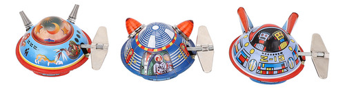 Juguete Vintage Wind Up Spacecraft Coleccionable Clockwork S