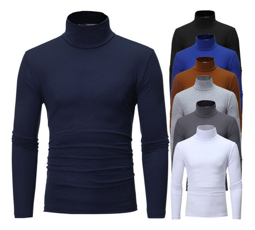 Sudadera Térmica Deporte Para Hombre Con Cuello Alto Tortuga