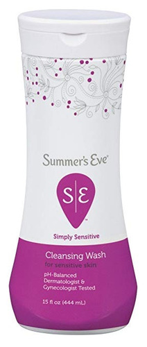 Summers Eve Cleansing Wash 15 Onzas Sólo Sensible (444ml) (6