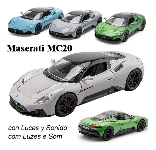 Fiat Supercoches Maserati Mc20 Miniatura Metal Coche 1/22