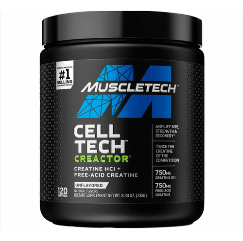 Suplemento em pó MuscleTech  Cell-Tech Creactor sabor  without flavor em pote de 235g