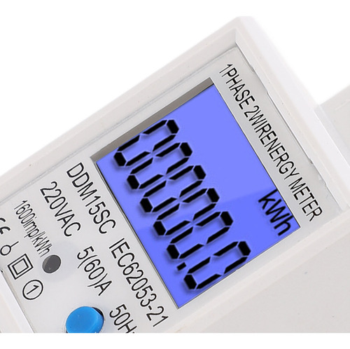 Medidor De Energía Lcd Digital Monofásico 2p De Uso De Elect