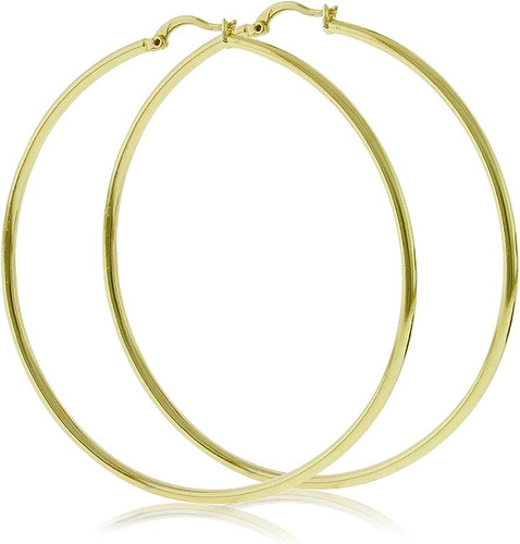 Aretes Aro Para Mujer 079 In Oro Amarillo 14 Quilates Tamaño