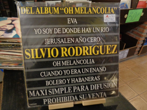 Silvio Rodriguez Del Album Oh Melancolia Vinilo Promo Rareza