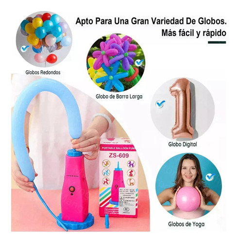 Inflador De Globos Eléctrico For Tamaño Normal O Salchicha