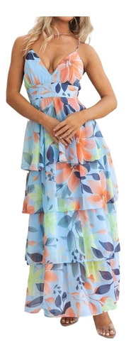 Vestido De Tirantes Con Estampado Floral B82b