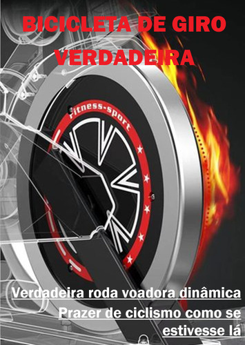Bicicleta Spinning Ergométrica Roda Inércia Carga 150kg