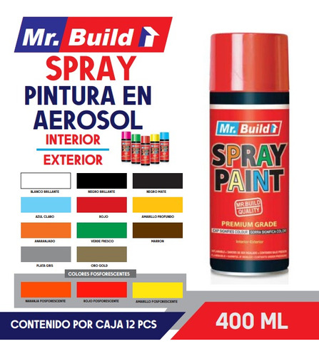 ¡oferta! Pintura En Aerosol Mr Build Colores Variados.