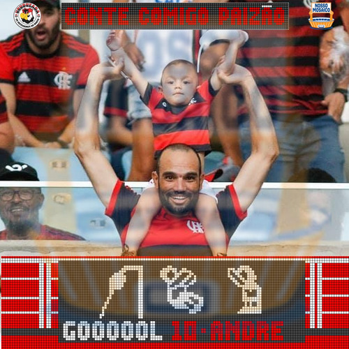 Imagem 2 de 5 de Moldura Digital Para Fotos Dia Dos Pais Flamengo