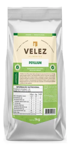 Psyllium Husk Puro Fibra Solúvel Natural Rico Em Fibras 1 Kg