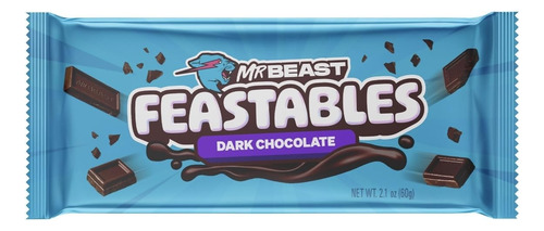 Barrita Mr. Beast Chocolate Negro Feastables 60g