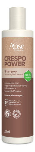 Shampoo Crespo Power Hidratação Intensa 300ml - Apse Vegano 