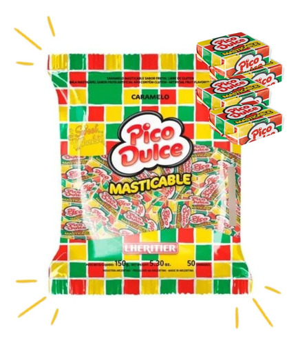 Caramelos Pico Dulce Masticables X 500 Gramos Golosina