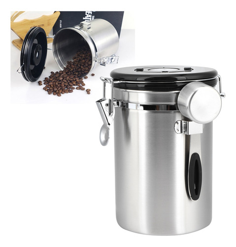 Recipiente Hermético De Acero Inoxidable Para Granos De Café