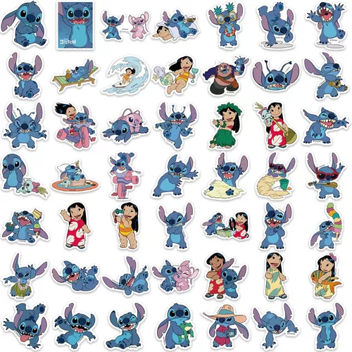 Disney-pegatinas de Lilo Stitch para niños, calcomanías de dibujos