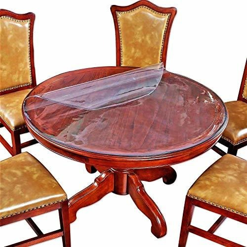 2 Set 20 Inch Diameter Clear Round Table Top Protector Circl