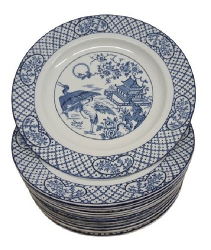 Set De 15 Platos Playos  - Orient Stanley Pottery Burslem