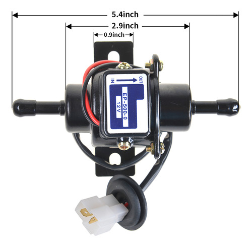 Negro Diesel Gasolina 12v Coche Bomba De Combustible Ep500-0