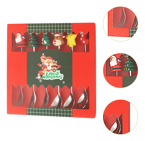 Juego De Cuchara Y Tenedor Navideños, Vajilla De Plata