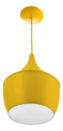 Luminária Pendente Gourmet Balão 32x25cm Amarelo 110v/220v