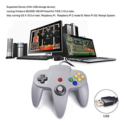 Controlador N64 Usb, 2 Unidades, Para