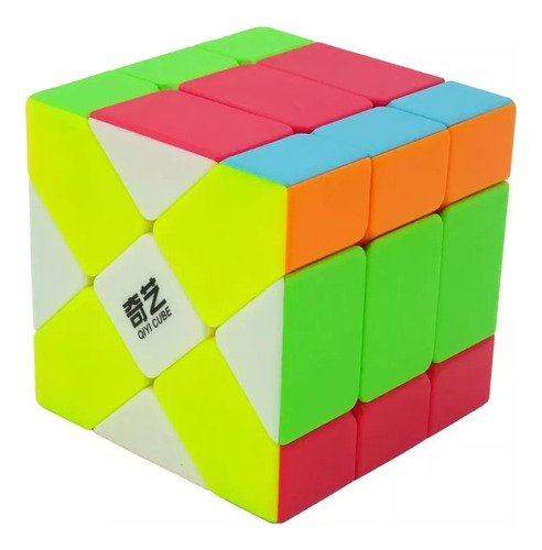 Cubo Rubik Qiyi Fisher Cube 3x3 Mágico Stickerles Giro Speed