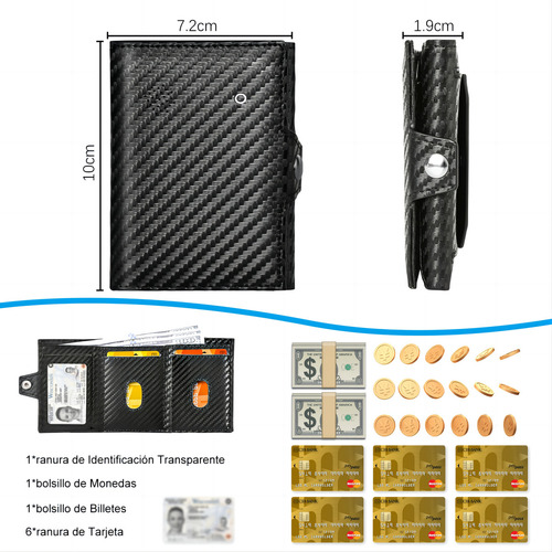 Auskang Carteras para Caballero con Localización - Smart Wallet con Find My para iPhone, Cartera para Hombre como Apple Airtag , Tarjetero Hombre Inteligente con RFID, Regalo para Familia