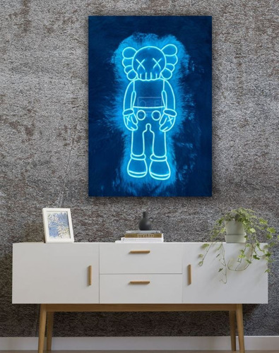 Cuadro Decorativo De Hypebeast Kaws Neón De 1 Pieza - 12