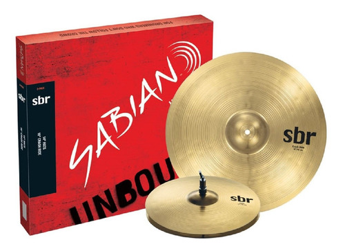 Set De Platillos Sabian Sbr Hi Hat 14 + Crash 18 - Sbr5002